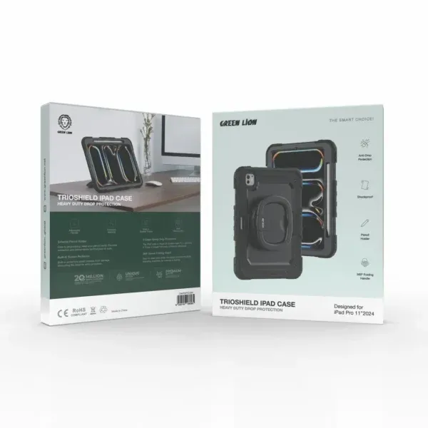 TRIOSHIELD IPAD PRO 11 CASE - مشکی - برند گرین لاین Green lion