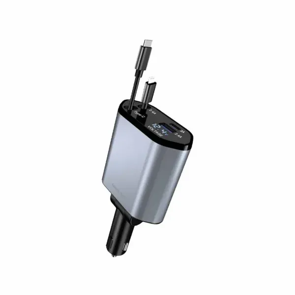 شارژر خودرو 100W 4IN1 - خاکستری - برند گرین لاین Green lion