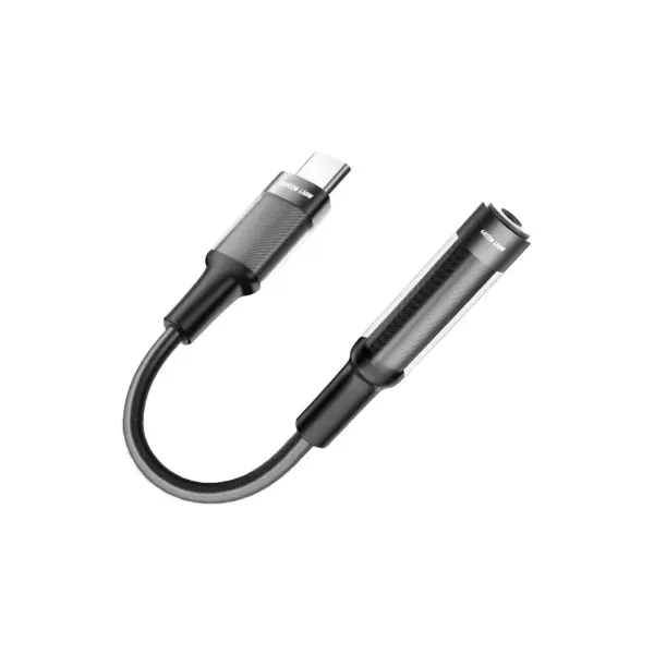 آداپتور هدفون USB-C به 3.5 AUX 12CM - مشکی - برند گرین لاین Green lion