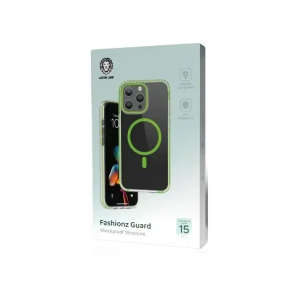 MAGSAFE FASHIONZ GUARD CASE IPHONE 15PRO - GREEN - برند گرین لاین Green lion