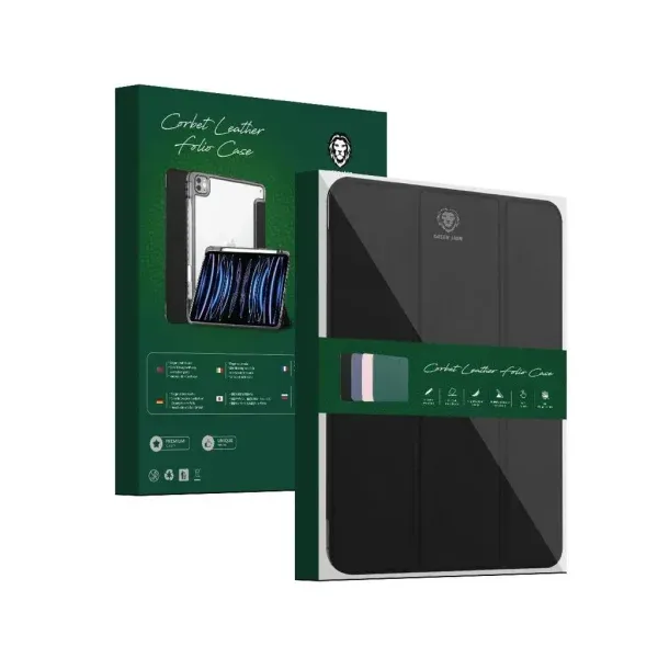 کیف چرمی کوربت برای آی پد 10.2 اینچی / 10.5 اینچی - مشکی - برند گرین لاین Green lion