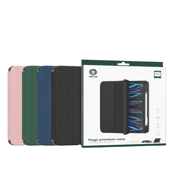 کیف ممتاز HOGO با جای مداد برای iPad 10 10.9 اینچی - صورتی - برند گرین لاین Green lion