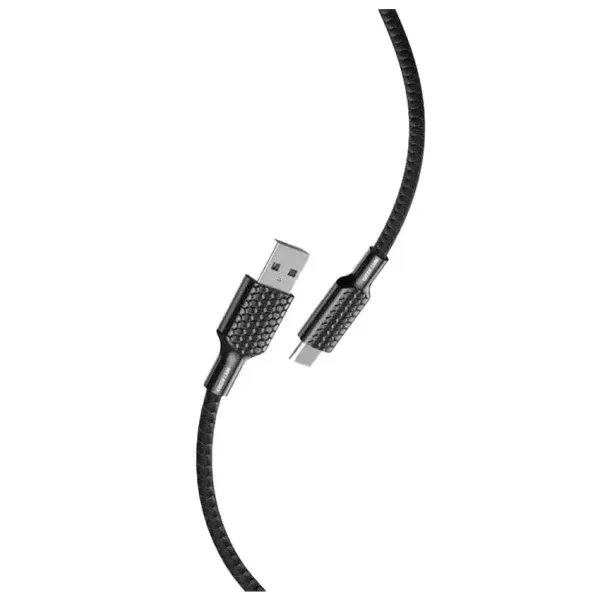 کابل بافته شده کازابلانکا USB-A TO TYPE-C 1.2M - مشکی - برند گرین لاین Green lion