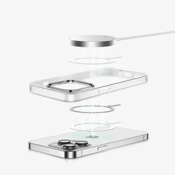 محفظه MAGSAFE مات سبز برای iPhone 13 PRO (6.1 اینچ) - نقره ای - برند گرین لاین Green lion