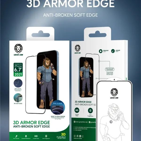 محافظ صفحه GREEN 3D PET HD GLASS برای IPHONE 13 / 13 PRO-CLEAR - برند گرین لاین Green lion