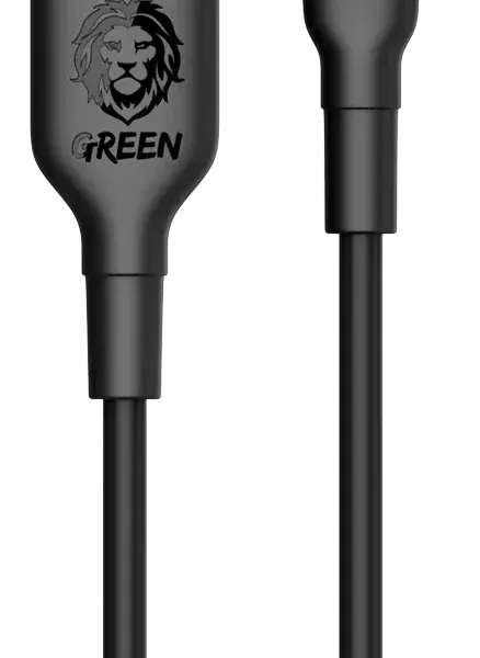 کابل میکرو یو اس بی پی وی سی سبز 3M 2A - مشکی - برند گرین لاین Green lion