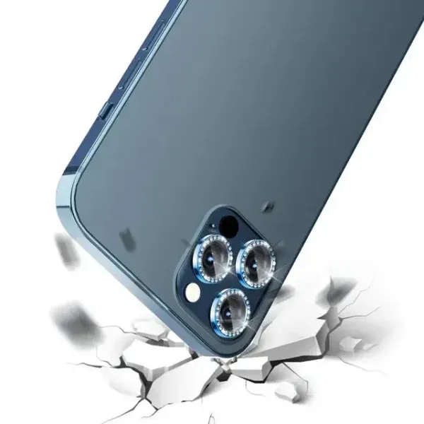 لنز دوربین الماس شفاف ضد تابش سبز برای IPHONE 12 / 12 PRO (6.1 اینچ) - BLU - برند گرین لاین Green lion