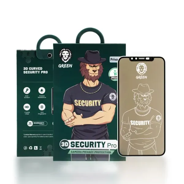محافظ صفحه GREEN 3D SECURITY PRO PRIVACY GLASS برای iPhone 12 PRO MAX 6.7 اینچ - B - برند گرین لاین Green lion