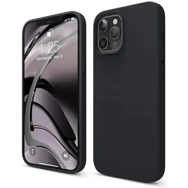 قاب سیلیکونی مشروب الکلی ممتاز سبز برای آیفون 12 PRO MAX 6.7 اینچی - مشکی - برند گرین لاین Green lion