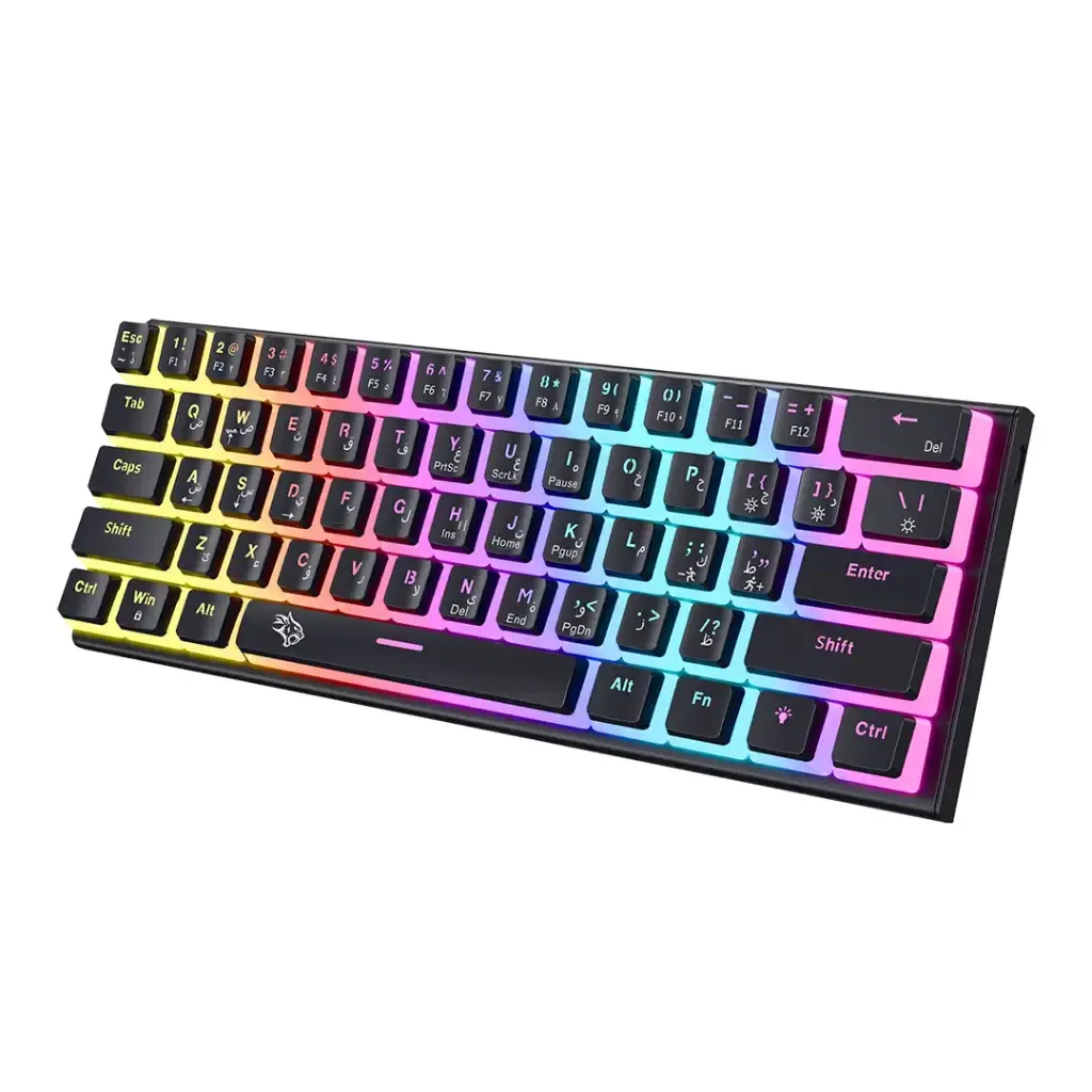 Porodo Gaming 61 Keys Pudding Mechanical Keyboard کیبورد گیمینگ پرودو مدل PDX224