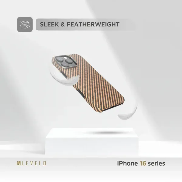 SERGEI 1500D ARAMID CASE FIBER FOR IPHONE 16 PRO - DESERT ROSE - برند لِوِلو Levelo
