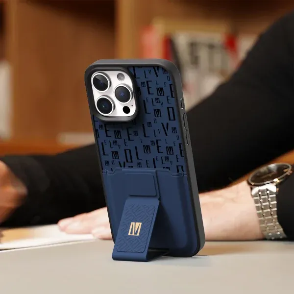کیف دستگیره MORPHIX با جای کارت برای آیفون 16 PRO - آبی - برند لِوِلو Levelo