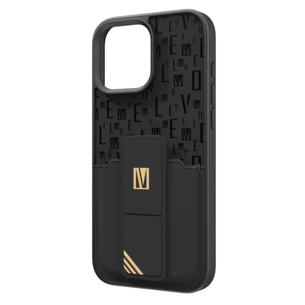 CASE GRIPSTAND MORPHIX با جای کارت برای IPHONE 16 PRO MAX - مشکی - برند لِوِلو Levelo