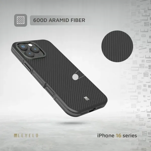 قاب OX CARBON FOR IPHONE 16 PRO MAX - BLACK - برند لِوِلو Levelo