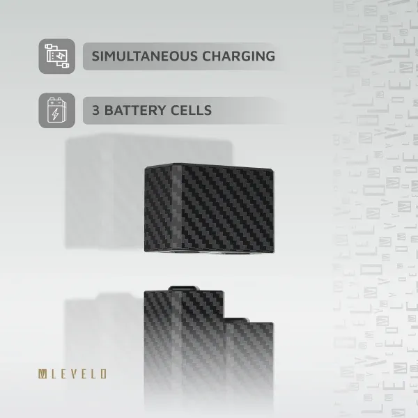 SWAPCELL 2 IN 1 Powerbanks قابل حمل 14400MAH - CARBON BLACK - برند لِوِلو Levelo