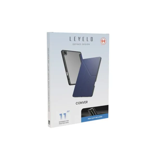 CASE CONVER CLEAR BACK HYBRID IPAD PRO 11 اینچ 2024 - آبی - برند لِوِلو Levelo