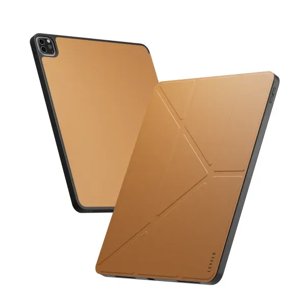 کیف ELEGANTE HYBRID LEATHER IPAD PRO 11" 2024 - قهوه ای - برند لِوِلو Levelo