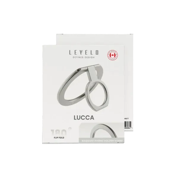جای حلقه تلفن LUCCA MAGSAFE - تیتانیوم طبیعی - برند لِوِلو Levelo