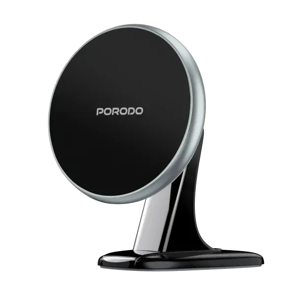 پایه تلفن ماشین MAGSAFE N52 قابل تنظیم با پد سیلیکونی - مشکی - برند پرودو Porodo
