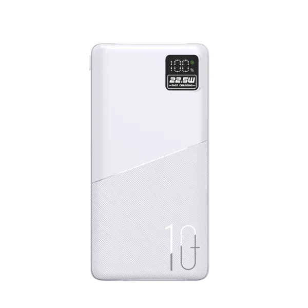 پاوربانک 10000MAH TYPE-C USB A و MICRO با صفحه نمایش دیجیتال - سفید - برند پرودو Porodo