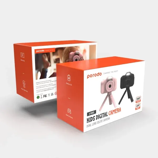 دوربین فوکوس کودکان سبک زندگی با پایه سه پایه 1000MAH- صورتی - برند پرودو Porodo