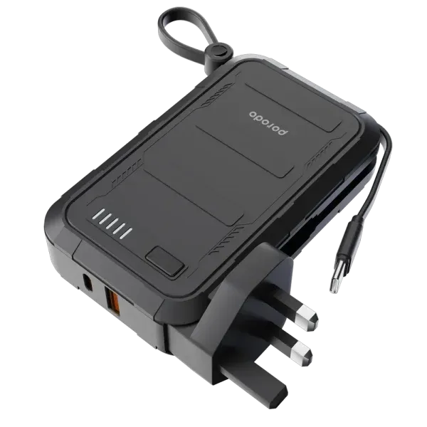 پاوربانک و شارژر دیواری پرودو مدل PD-PBFCH051 ظرفیت 10000 میلی آمپر ساعت