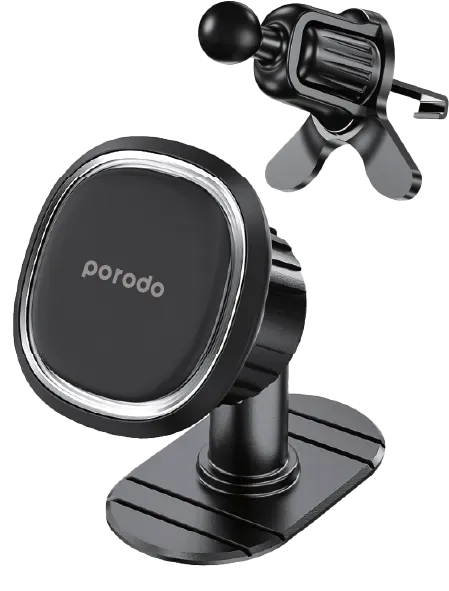 نگهدارنده تلفن ماشین مغناطیسی 2IN1 - مشکی - برند پرودو Porodo