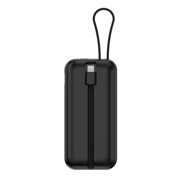 پاوربانک 10000 MAH با کابل بافته TYPE-C - مشکی - برند پرودو Porodo
