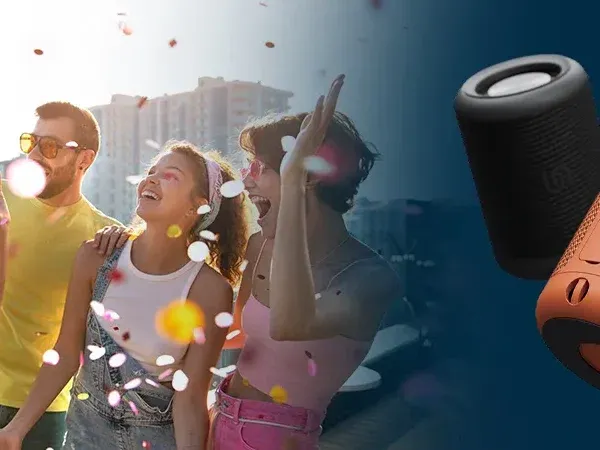 اسپیکر بلوتوث قابل حمل SOUNDTEC ضد آب IP65 - نارنجی - برند پرودو Porodo