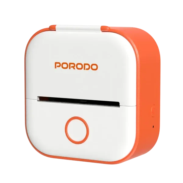چاپگر لیبل مینی سبک زندگی - سفید/نارنجی - برند پرودو Porodo