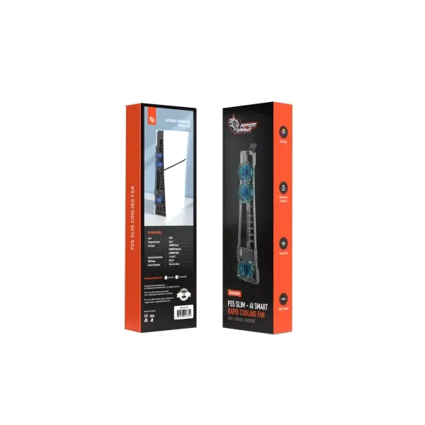 فن خنک کننده میزبان برای PS5 SLIM - BLACK - برند پرودو گیمینگ Porodo gaming