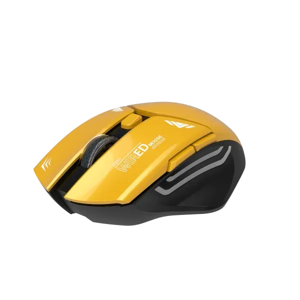 ماوس بی سیم 2IN1 2.4G DPI 1600 - زرد - برند پرودو گیمینگ Porodo gaming