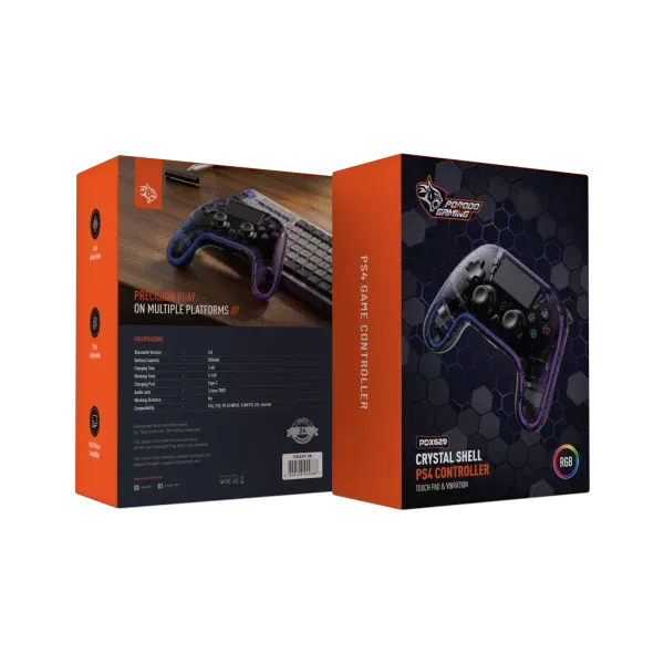 کنترلر شفاف PS4 GAMEPAD - مشکی - برند پرودو گیمینگ Porodo gaming