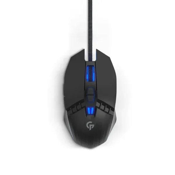 ماوس LED سیمی 7 بعدی 8000 DPI - مشکی - برند پرودو گیمینگ Porodo gaming