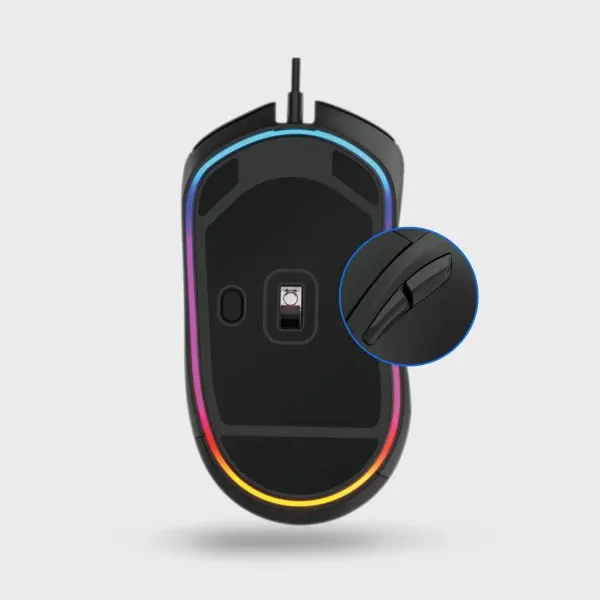 ماوس RGB 10000 DPI - مشکی - برند پرودو گیمینگ Porodo gaming