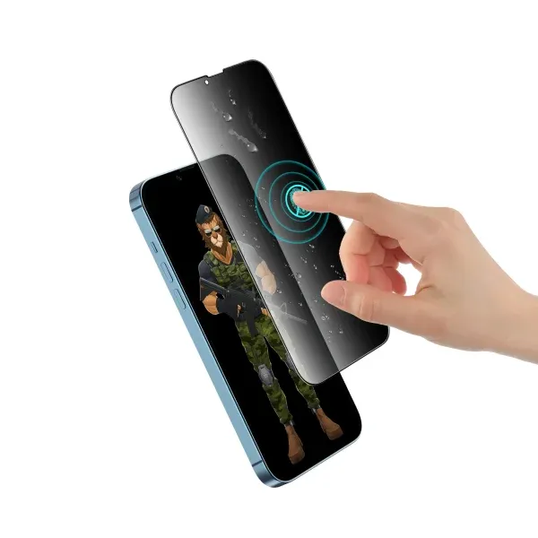 محافظ صفحه نمایش شیشه حریم خصوصی سه بعدی سبز برای iPhone 12 PRO MAX 6.7 اینچی - مشکی - برند گرین لاین Green lion