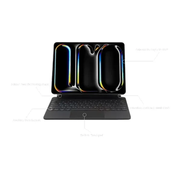کیبورد بی سیم چرمی AEROBOARD SAFFANIO برای iPad PRO 12.9 اینچی - مشکی - برند لِوِلو Levelo