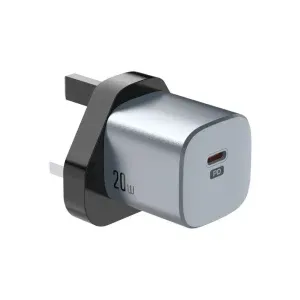 آداپتور 20 وات پرمیوم گرین لاین مدل GNPD20W1UK رنگ طوسی