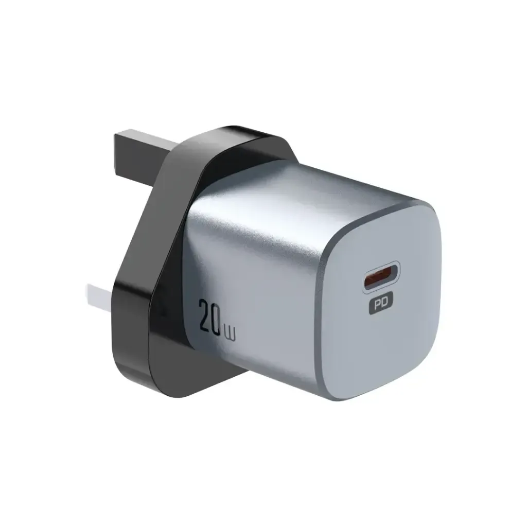آداپتور 20 وات پرمیوم گرین لاین مدل GNPD20W1UK رنگ طوسی