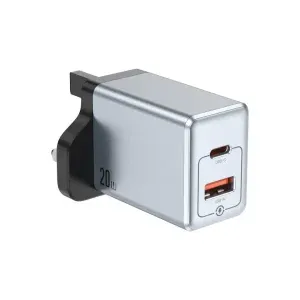 آداپتور 20 وات پرمیوم گرین لاین مدل GNPD20W2UK رنگ خاکستری
