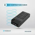 چندراهی برق پاورولوژی مدل PWCUQC030 رنگ مشکی