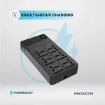 چندراهی برق پاورولوژی مدل PWCUQC030 رنگ مشکی
