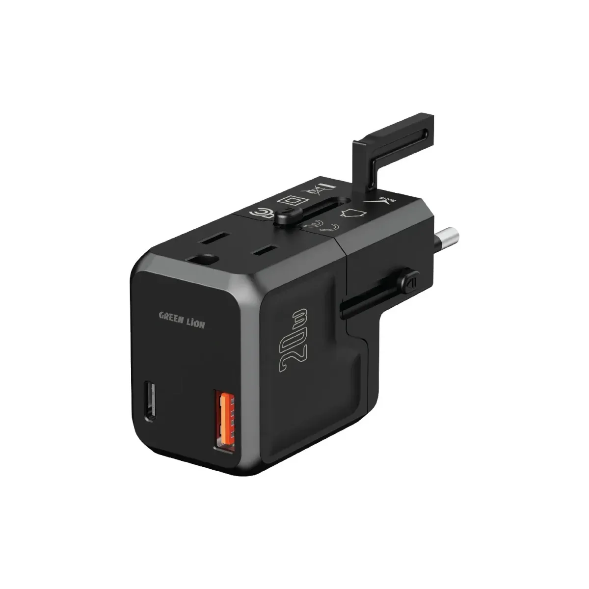 آداپتور MINI TRAVEL PD 20W - BLACK - برند گرین لاین Green lion - تصویر 1