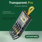 پاوربانک گرین لاین مدل Transparent Pro ۲۰w ظرفیت ۲۰۰۰۰ میلی آمپر - تصویر 2