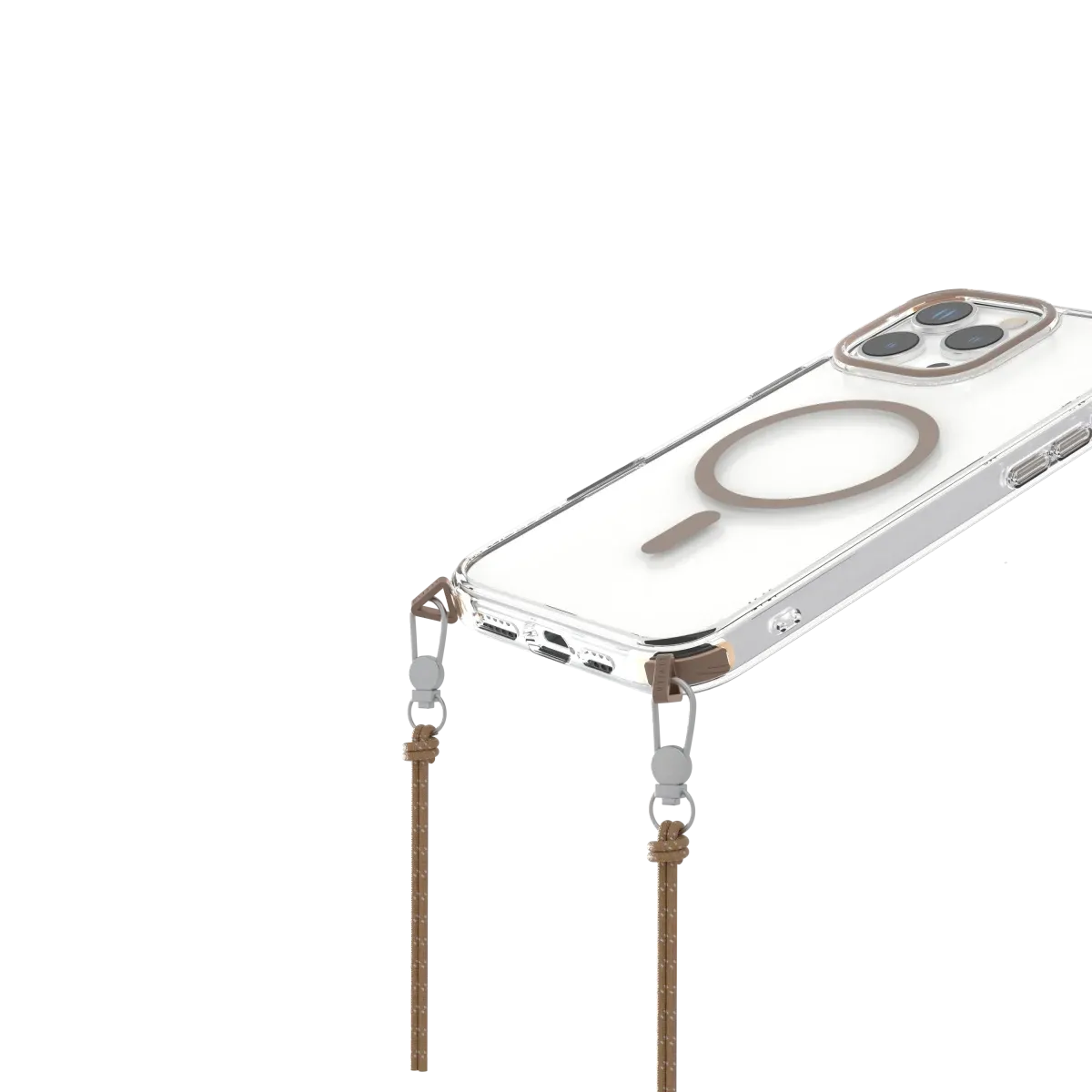 کیف CELESTE MAGSAFE با بند کراس بادی برای iPhone 16 PRO - ROSE GOLD - برند لِوِلو Levelo - تصویر 9