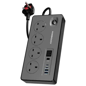 چندراهی برق پاورولوژی مدل PWCUQC045 رنگ مشکی