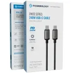 کابل USB-C پاورولوژی مدل PWDC240D رنگ خاکستری