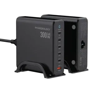 شارژر رومیزی 300 واتی پاورولوژی مدل PWGAN300W رنگ مشکی