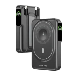 پاوربانک گرین لاین مدل GNMAGVS10P ظرفیت ۱۰۰۰۰ میلی آمپر رنگ مشکی