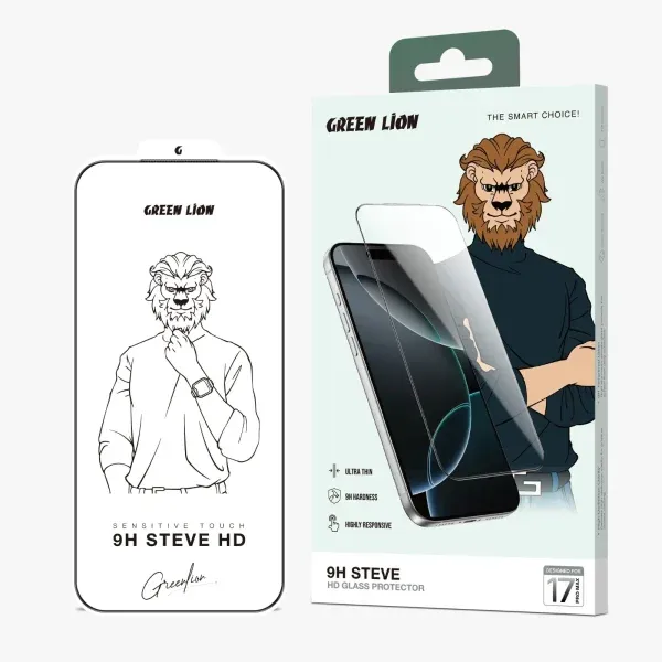 9H STEVE HD IP SCREEN PROTECTOR FOR 17 PRO MAX- CLEAR
